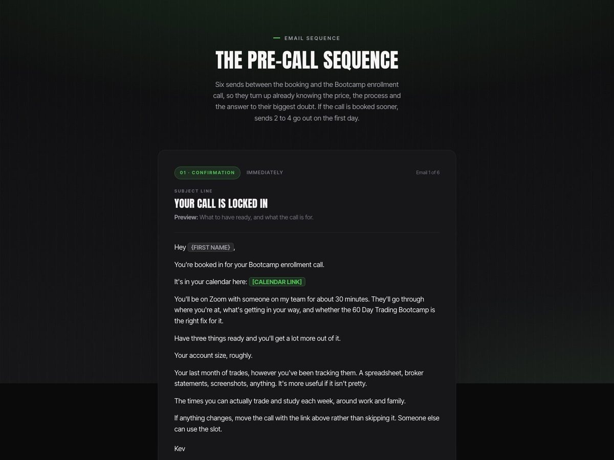 Pre-call sequence preview