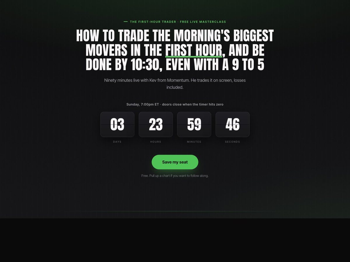 Registration page preview